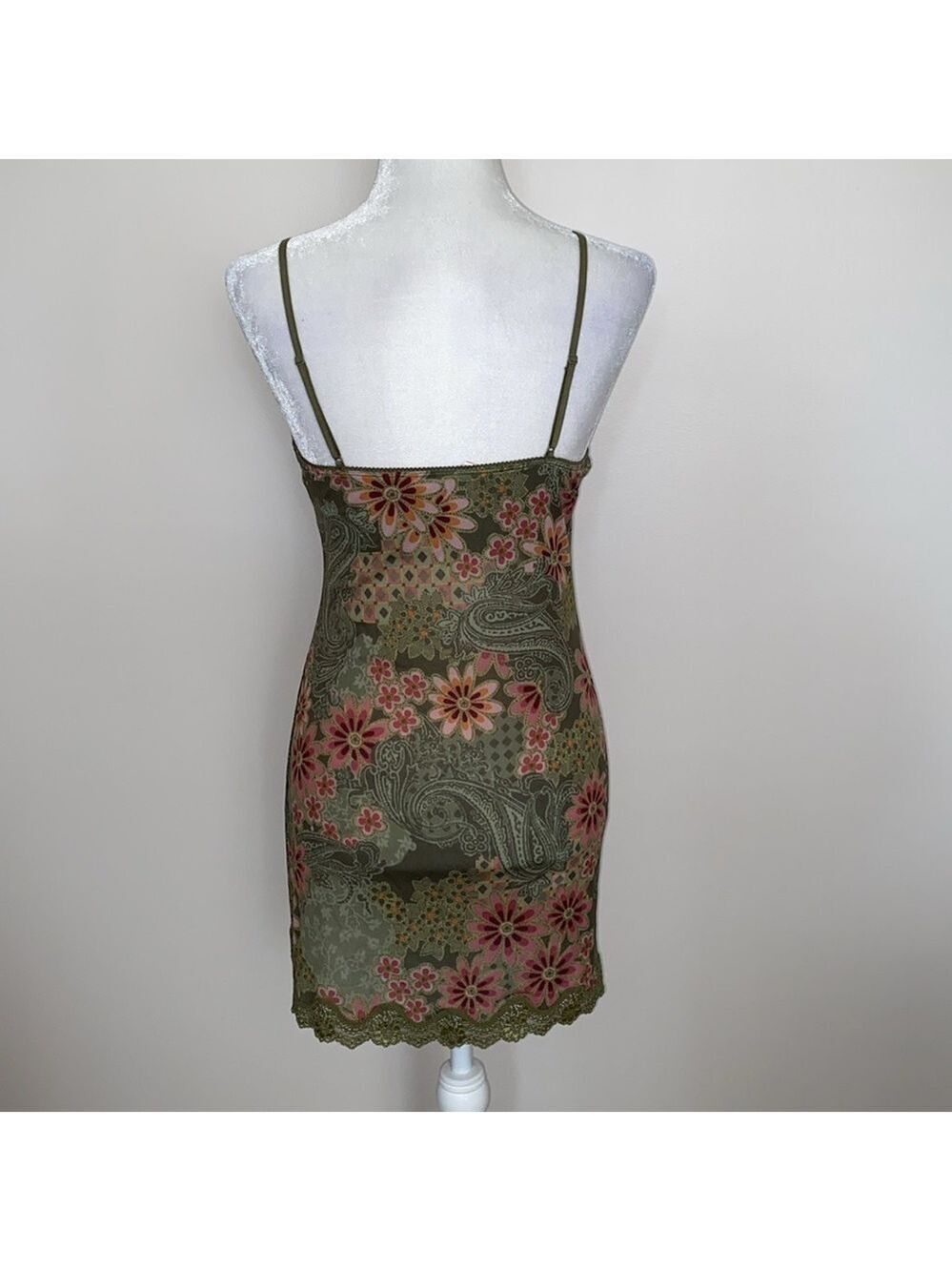 Victoria’s Secret Y2K vintage olive green slip & panty set - Picture 5 of 12